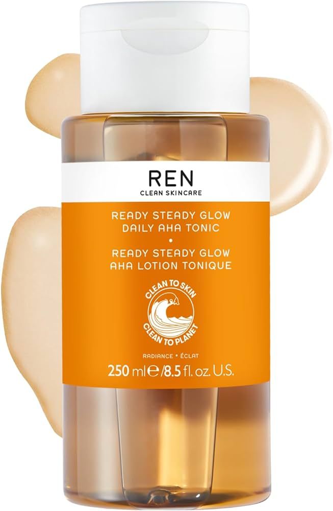 REN Clean Skincare Glow Tonic - Daily Facial Brightening - Exfoliate, Hydrate & Even Skin Tone wi... | Amazon (US)