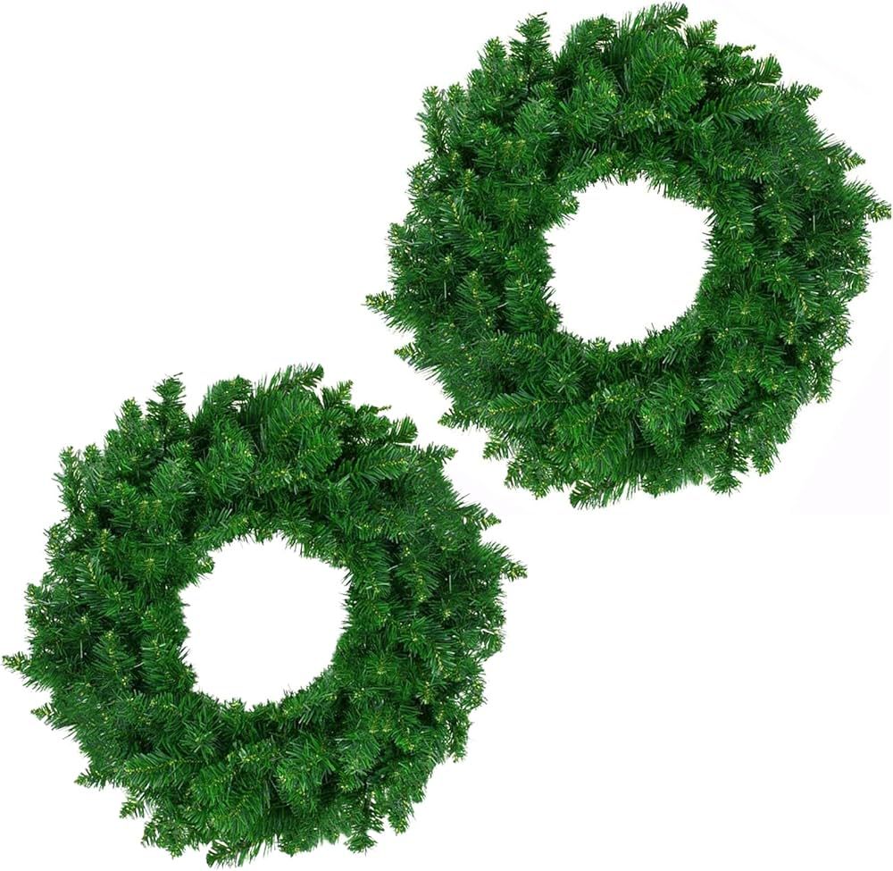 12IN Artificial Christmas Wreath, Wreaths for Christmas Decorations, Canadian Pine Christmas Wrea... | Amazon (US)