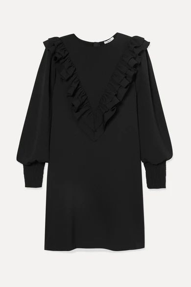 Ruffled stretch-crepe mini dress | NET-A-PORTER (UK & EU)