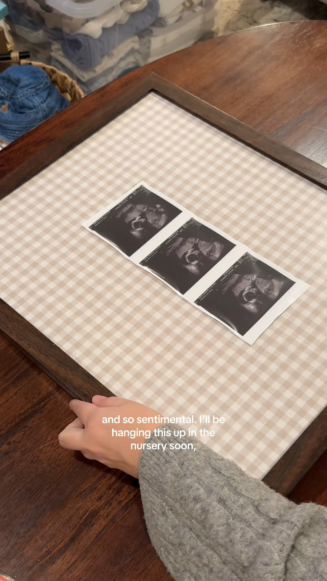 Nursery DIY art project🤍 fabric is from hobby lobby! 

#LTKBaby #LTKGiftGuide #LTKHoliday