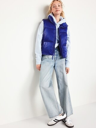Water-Resistant Shiny Puffer Vest for Women | Old Navy (US)