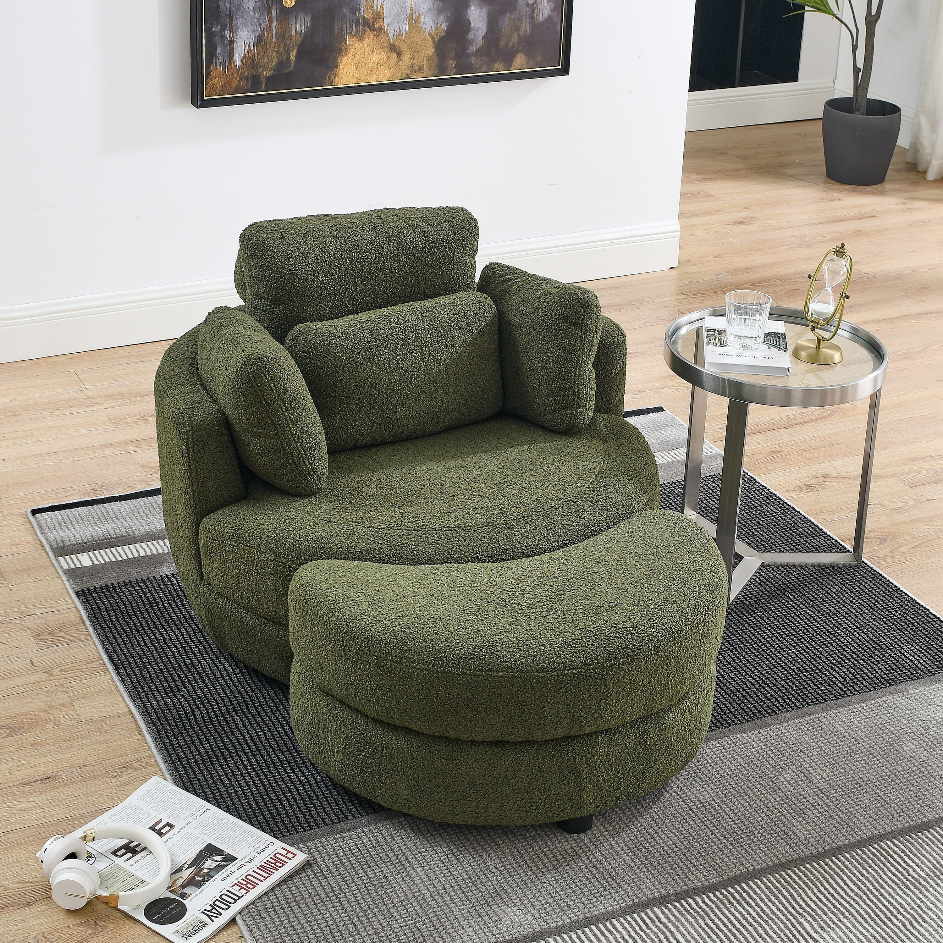 Extra-Large Teddy Velvet Chair: Cozy Comfort with Storage | Bed Bath & Beyond