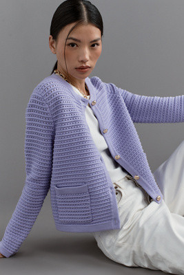 NVLT Cotton Knit Textured Jacket | Anthropologie (US)