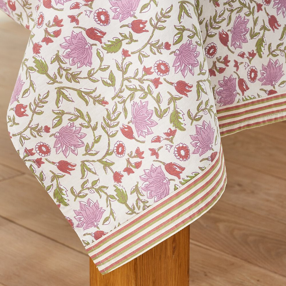 Elsie Floral 100% Washed Cotton Tablecloth | La Redoute (UK)