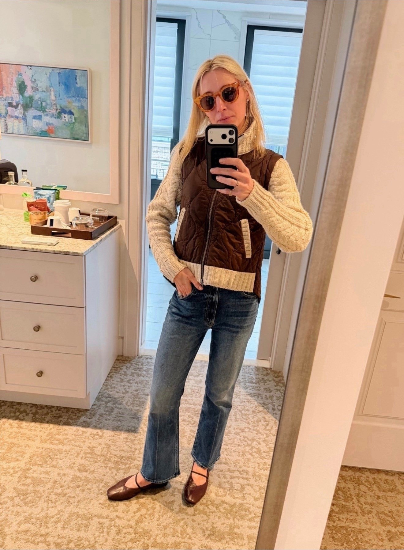 Sweater jacket and flare jeans on sale 

#LTKSaleAlert #LTKootd