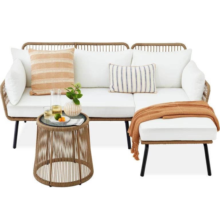 Best Choice Products Outdoor Rope Woven Sofa Patio Furniture, L-Shaped Sectional Conversation Set... | Walmart (US)