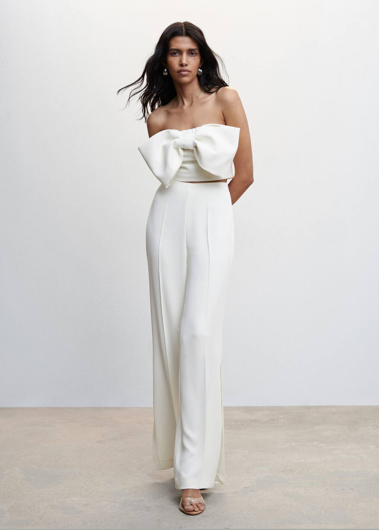 Bow crop top | MANGO (US)