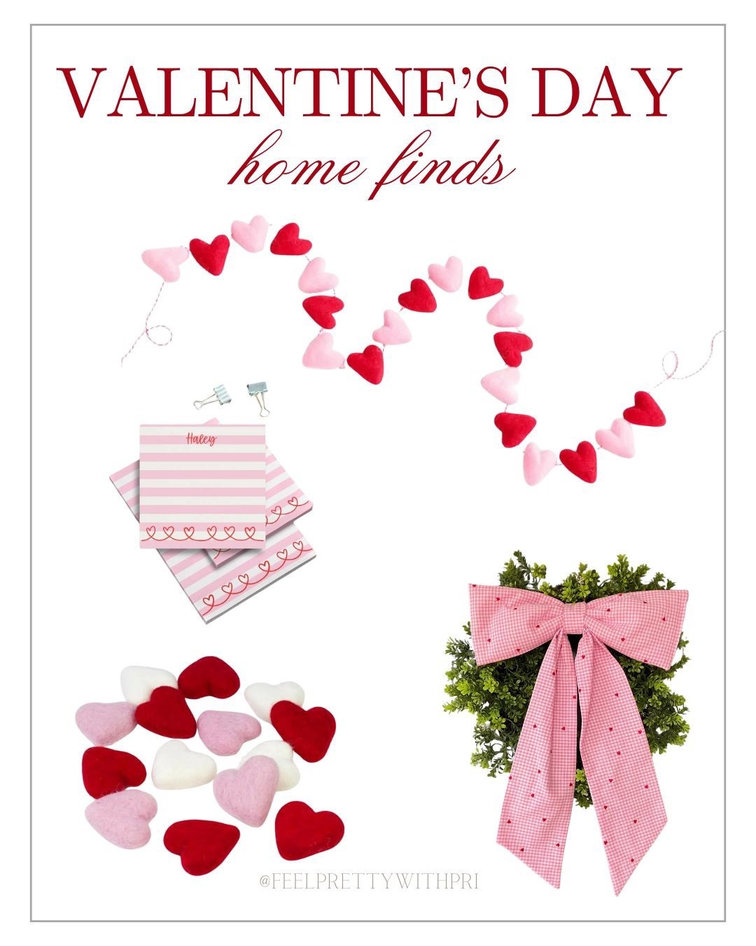 Cute pink and red home decor ideas for Valentine’s Day. Stationery finds and gift ideas for Valentine’s and Galentines  

#LTKValentine