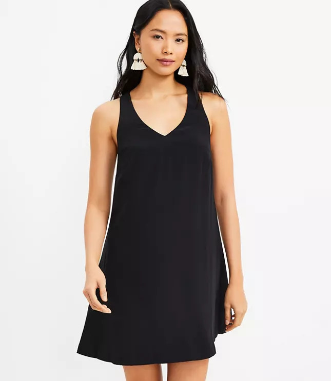 Criss Cross Back Swing Dress | LOFT