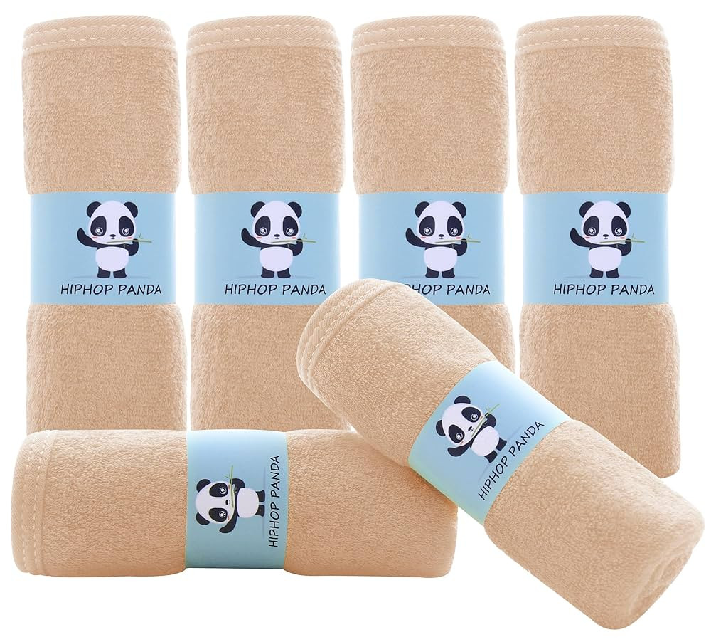 HIPHOP PANDA Baby Washcloths, Rayon Made from Bamboo - 2 Layer Ultra Soft Absorbent Newborn Bath ... | Amazon (US)