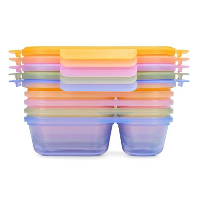 Ello Snap and Nest 3c 10pc Plastic Divided Meal Prep Food Storage Container Set | Target