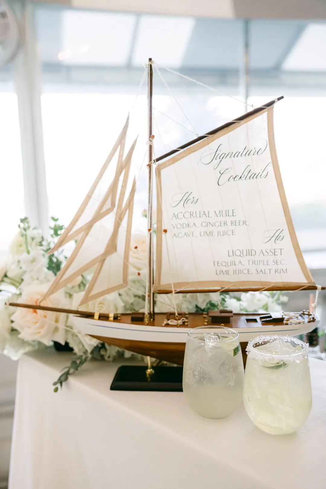 Custom Sailboat Signature Cocktail Sign | Nautical Wedding Bar Sign | Personalized Drink Menu | E... | Etsy (US)