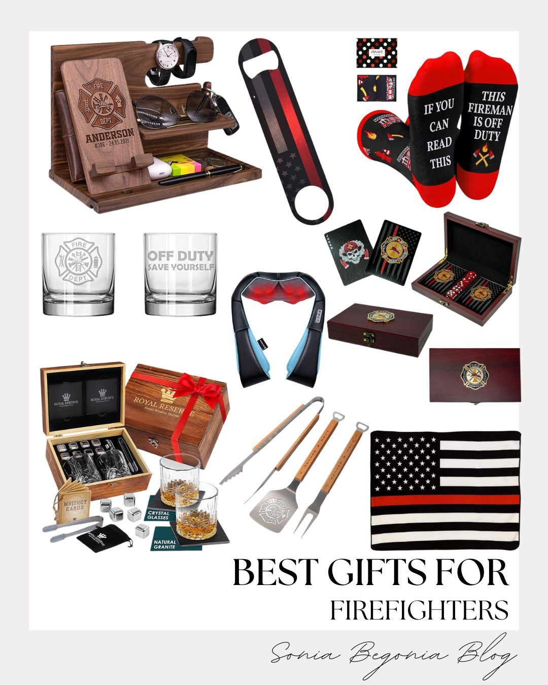 🚒 BEST GIFTS for Firefighters: Thoughtful & Unique Finds!

Show your appreciation for your favorite first responder with this collection of unique and practical gifts for firefighters, all under $50! ❤️

We are obsessed with the clever sentiment of the "If you can read this, This Fireman is Off Duty" socks—a fun off-duty accessory. Keep their essentials organized with the sleek personalized wooden docking station featuring the Fire Dept emblem. For relaxing, the whiskey glasses etched with the fire department logo and the custom engraved playing cards are perfect. Finish the selection with a durable, red line American flag bottle opener and a set of wooden-handled BBQ grilling tools for their next cookout!

Shop these perfect gifts to thank a firefighter or first responder! ✨

#FirefighterGifts
#GiftsForFirefighters
#FirstResponder
#Firefighter
#GiftsForHim
#GiftsForHer
#FiremanGifts
#WoodenDockingStation
#WhiskeyGlasses
#FireDept
#OffDuty
#ThinRedLine
#BBQTools
#GrillingTools
#BottleOpener
#Under50
#LTKGiftGuide
#FirstResponder
#ThoughtfulGifts


#LTKGiftGuide #LTKHoliday #LTKFindsUnder50