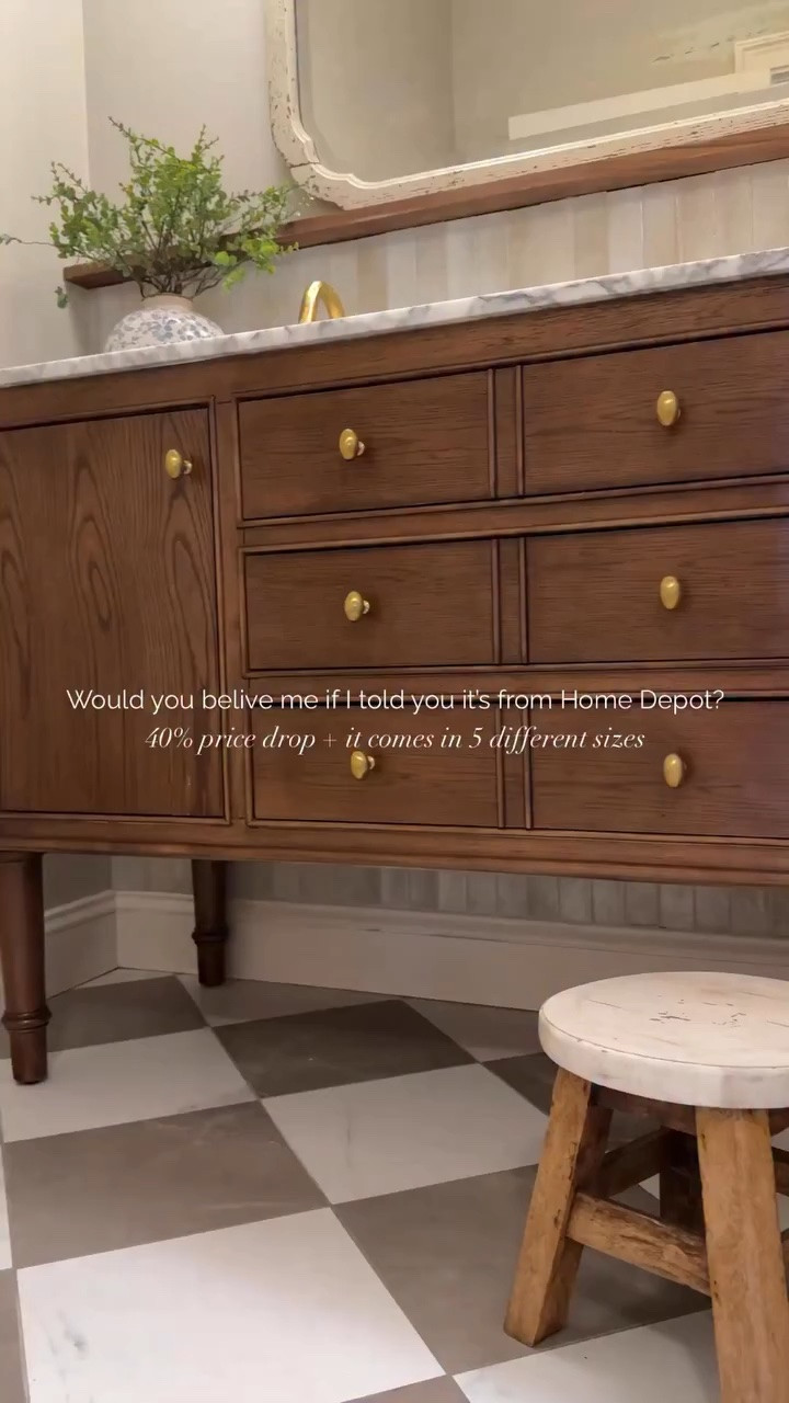 It’s true, it’s from a big boxed store, but you’d never guess that! 

Comment “vanity” for a link!