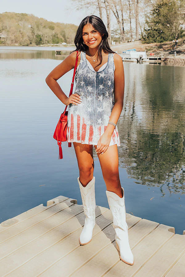 Red, White, And Blessed Shift Tank | Impressions Online Boutique