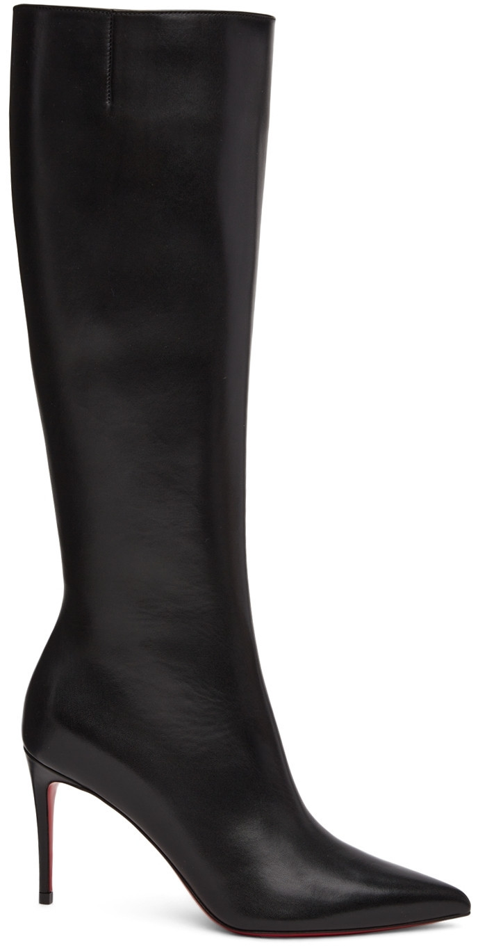 Christian Louboutin Black Kate Botta 85mm Tall Boots | SSENSE
