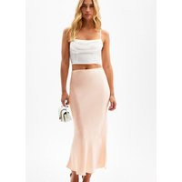 Women's Light Pink Bias Cut Satin Midi Skirt New Look | New Look (UK)