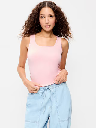 Hug Double-Layer Scoop-Neck Tank Top | Old Navy (US)