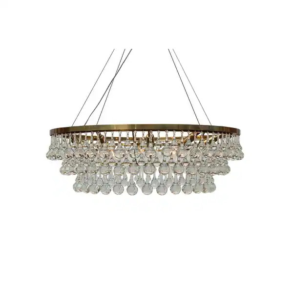 Celeste 10 Light Chandelier, Brass Finish, with Wires | Bed Bath & Beyond