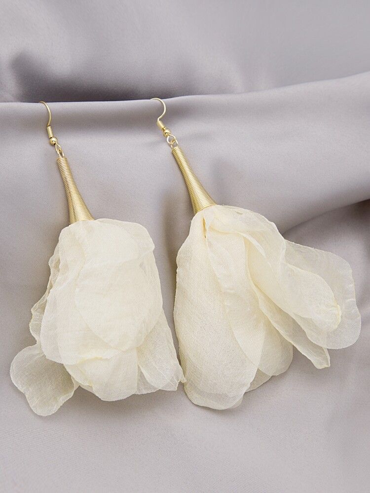 Fabric Flower Drop Earrings | SHEIN