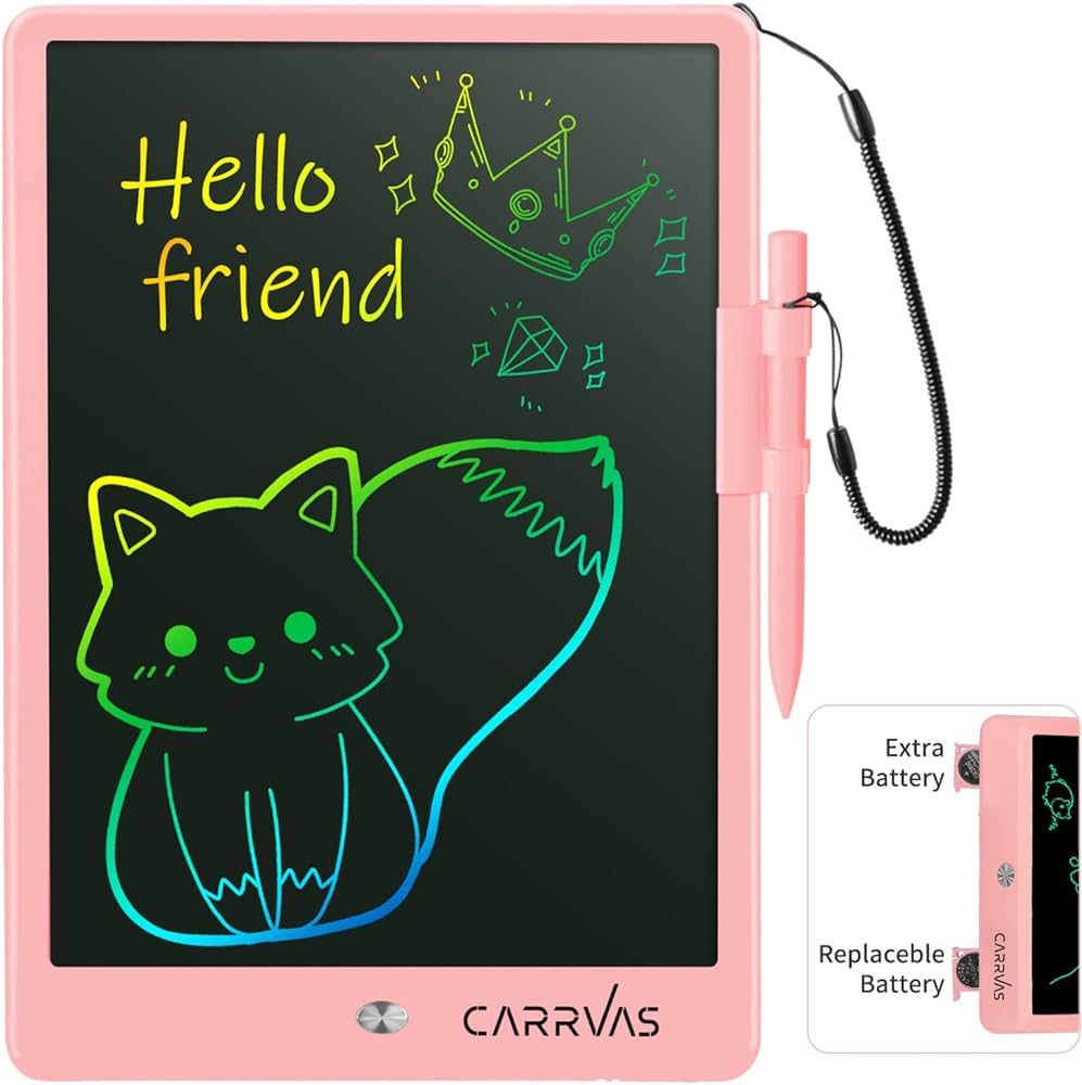 CARRVAS LCD Writing Tablet Doodle Board 10inch Colorful Drawing Tablet Writing Pad Reusable Drawi... | Amazon (US)