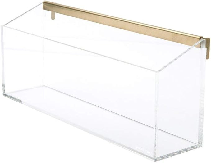russell+hazel Acrylic Wall Valet, Clear with Gold-Toned Hardware, 12.375” x 3.5” x 5.125” | Amazon (US)