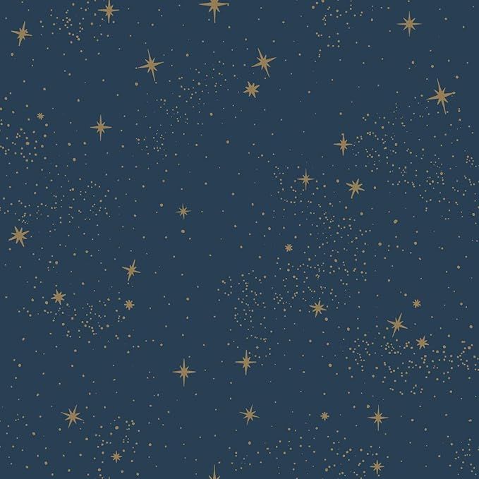 RoomMates Upon A Star Peel and Stick Wallpaper, Navy | Amazon (US)