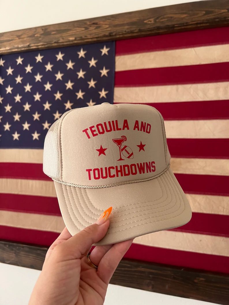 TEQUILA AND TOUCHDOWNS trucker hat | Etsy (US)