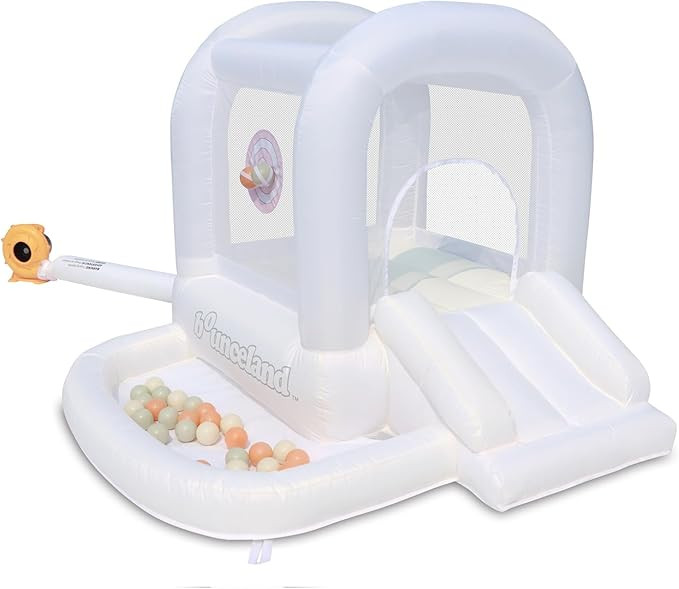 Bounceland Mini Bouncer Cloud with Ball Pit, 6ft L x 6ft W x 4.6ft H inflated Size, UL Blower Inc... | Amazon (US)