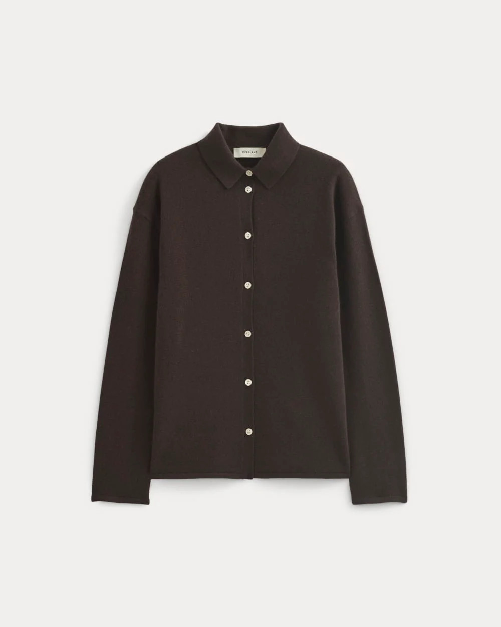 Cashmere Button-Up Shirt | Dark Chocolate | Everlane