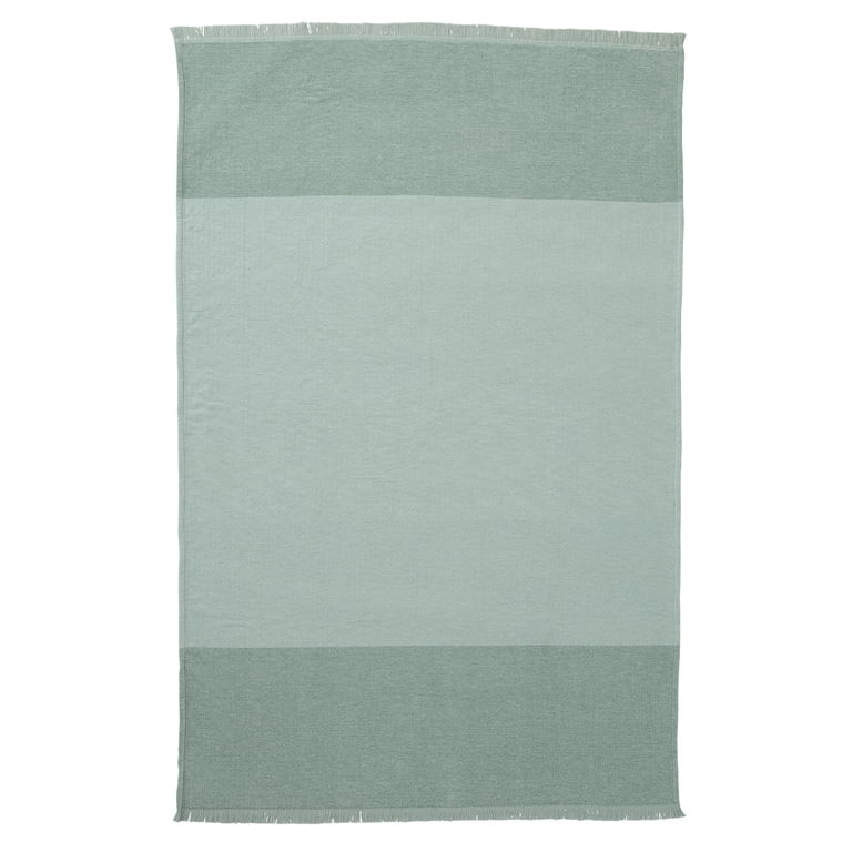 Better Homes & Gardens Woven Chenille Colorblock Throw Blanket, Green River, 50x72 Inches | Walmart (US)