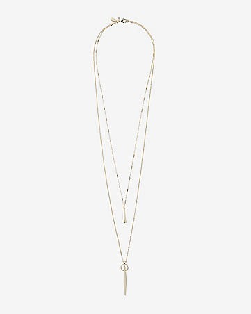 Delicate Multi Strand Pendant Necklace | Express