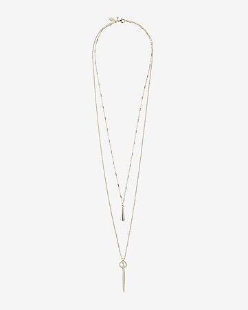 Delicate Multi Strand Pendant Necklace | Express