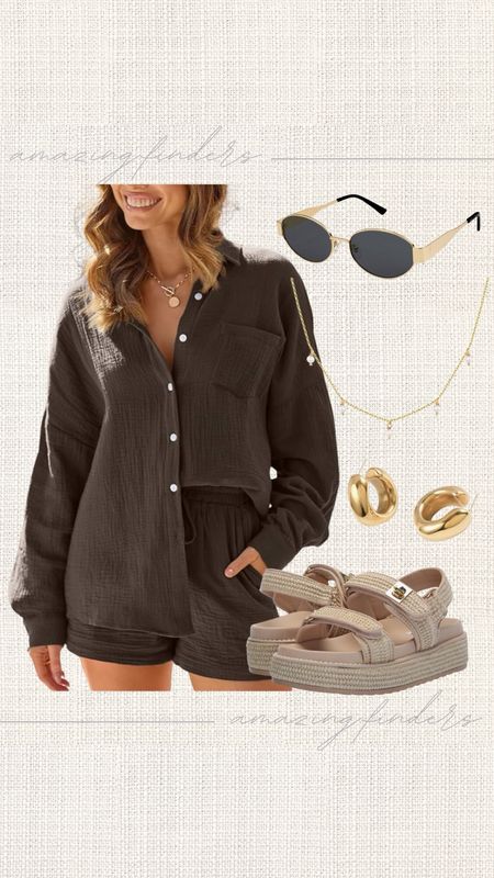 Chunky Gold Hoops Earrings for Women Thick 18K Real Gold Plated Open Hoop Lightweight Hollow Earrings For Women Trendy Gold Jewelry Non-Tarnish,
AUTOMET 2 Piece Outfits For Women Lounge Sets Pajama Sets Long Sleeve Button Down Oversized Shirts And Shorts Fall Tracksuit,
Steve Madden Women's Bigmona Sandal,
SOJOS Retro Oval Sunglasses for Women Men Trendy Sun Glasses Classic Shades UV400 Protection SJ1217,
PAVOI 14K Gold Plated Station Necklace | Simulated Diamond BTY Necklace | Womens CZ Chain Necklace | Layering Necklaces,
PAVOI Handpicked AAA+ Freshwater Cultured Single Pearl Necklace Pendant | Gold Necklaces for Women

#LTKShoeCrush #LTKFindsUnder100 #LTKStyleTip