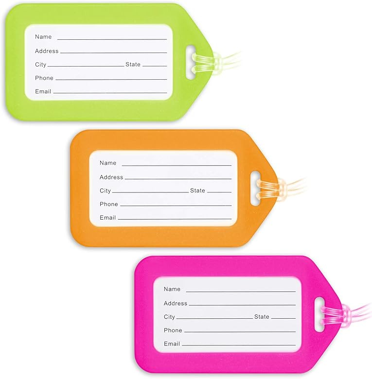 Mifflin-USA Luggage Tags, Bag Tag for Baggage, Suitcase Tags Bulk | Amazon (US)