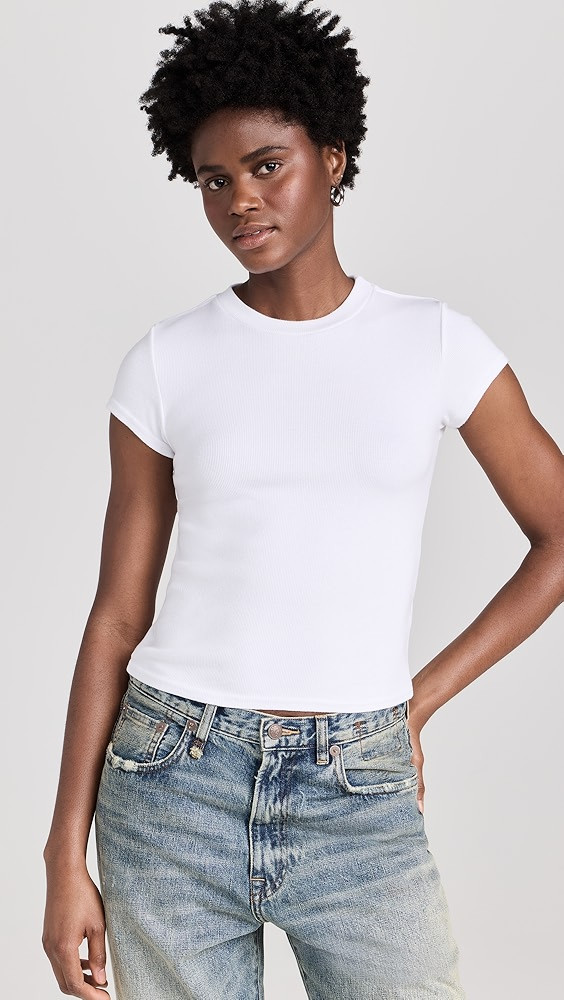 perfectwhitetee Jude Ribbed Baby Tee | Shopbop | Shopbop