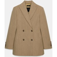 Zara - Zw Collection Tailored Blazer With Wool - Beige - S - Woman | Zara US