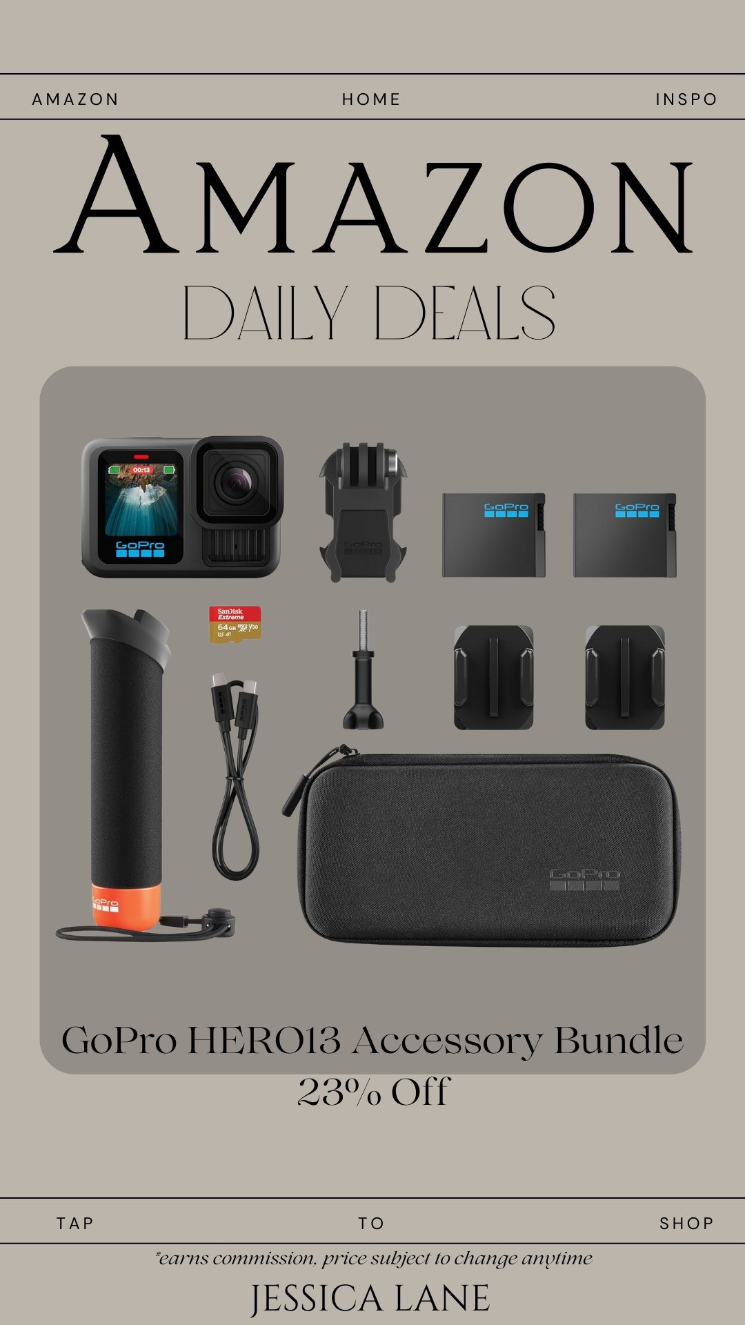 Adventure-ready! The GoPro accessory bundle has everything you need to capture epic moments—grab it today on Amazon daily deal. #LTKTravel #AmazonDeals #GoProLife

#LTKGiftGuide #LTKSaleAlert #LTKTravel