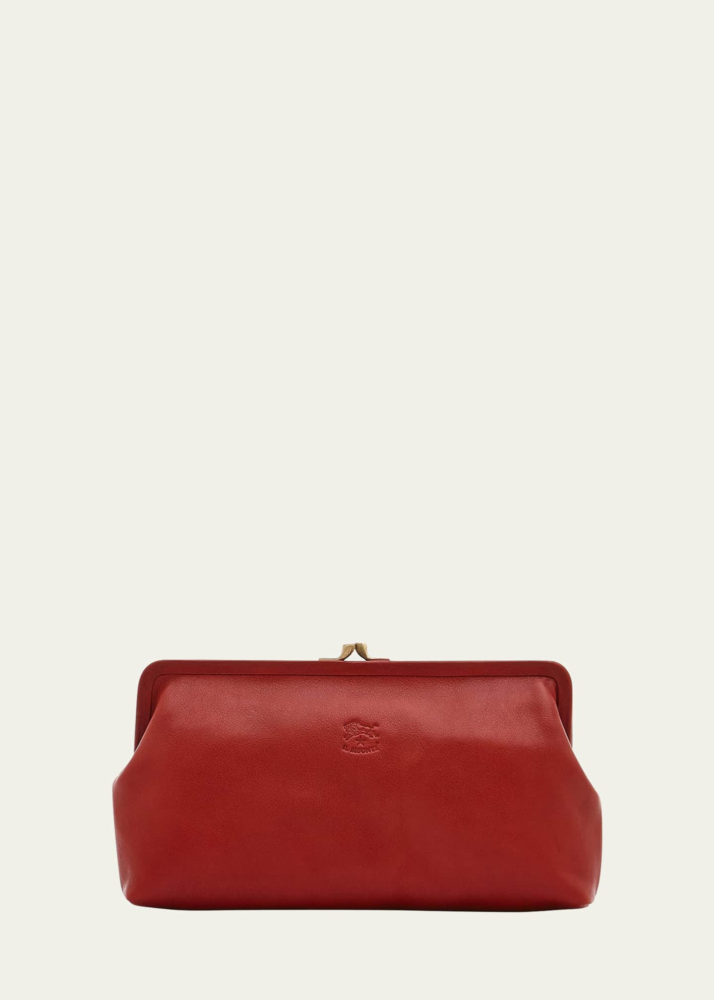 Il Bisonte Classic Vaccjetta Leather Clutch Bag | Bergdorf Goodman