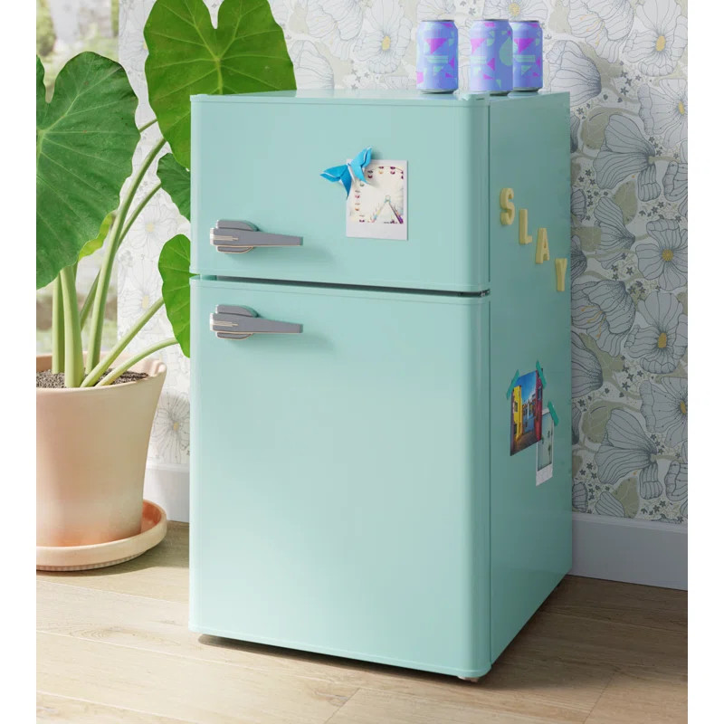 R.W.FLAME Retro 3.2 Cu. ft. Freestanding Mini Fridge with Freezer & Reviews | Wayfair | Wayfair North America