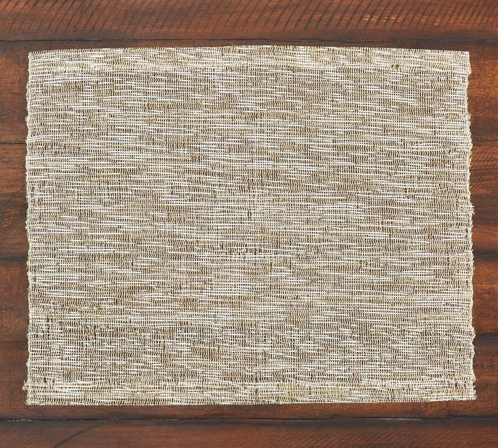 Shimmer Nubby Handwoven Hemp/Ramie Placemats - Set of 4 | Pottery Barn (US)