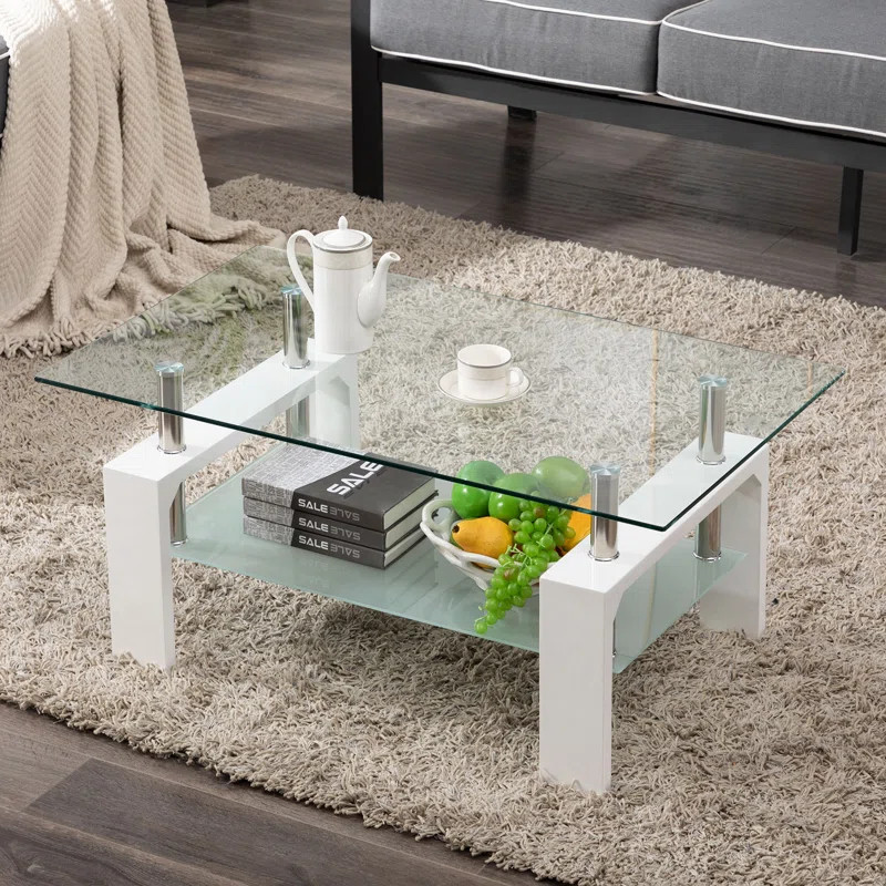 Kutlay 4 Legs Coffee Table with Storage | Wayfair North America