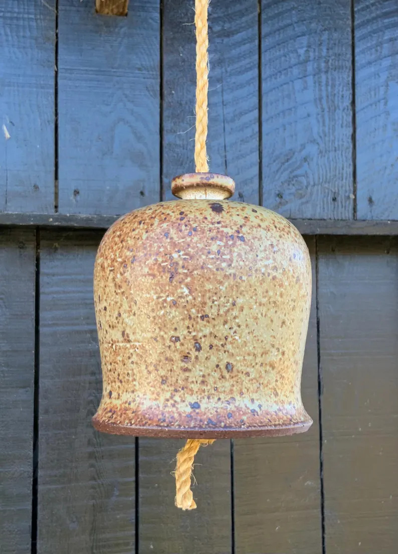 Danish Vintage Ceramic Bell With Speckled Glaze, by Mette Løkken Stiil - Etsy | Etsy (US)