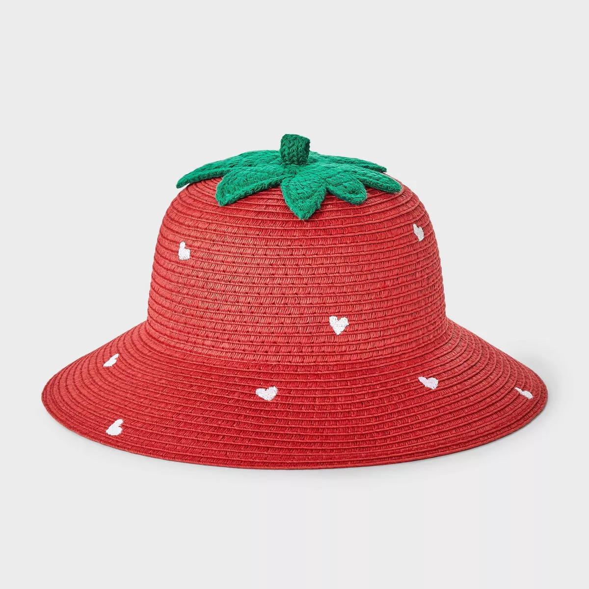 Baby Girls' Strawberry Heart Bucket Hat - Cat & Jack™ Red 12-24M | Target
