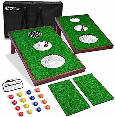 GoSports BattleChip Versus Golf Game | Includes Two 3' x 2' Targets, 16 Foam Balls, 2 Hitting Mat... | Amazon (US)