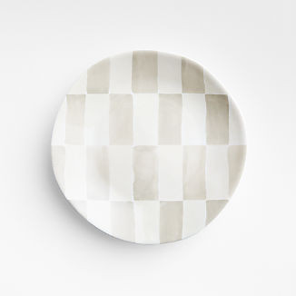 Marin Checkered Blue Melamine Salad Plate + Reviews | Crate & Barrel | Crate & Barrel