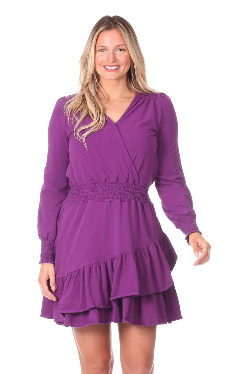 Vivianne Dress in Plum | Duffield Lane