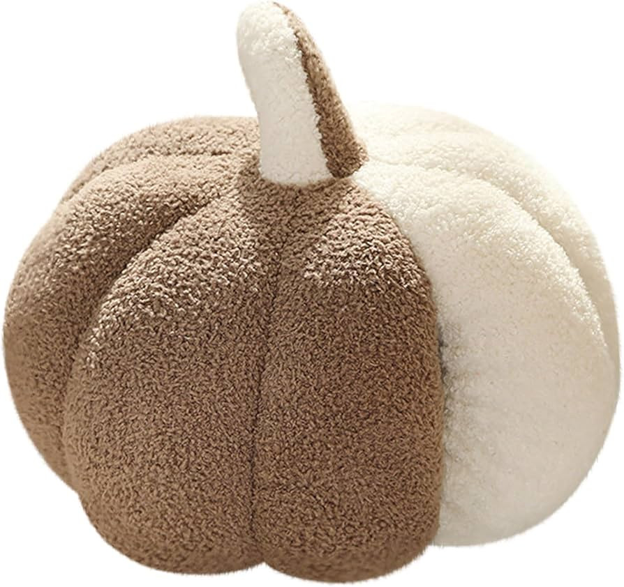 YAOJIWANG 2023 Pumpkin Pillow Halloween Large Beige Boucle Pumpkin Cushion Decoration Autumn Hall... | Amazon (UK)
