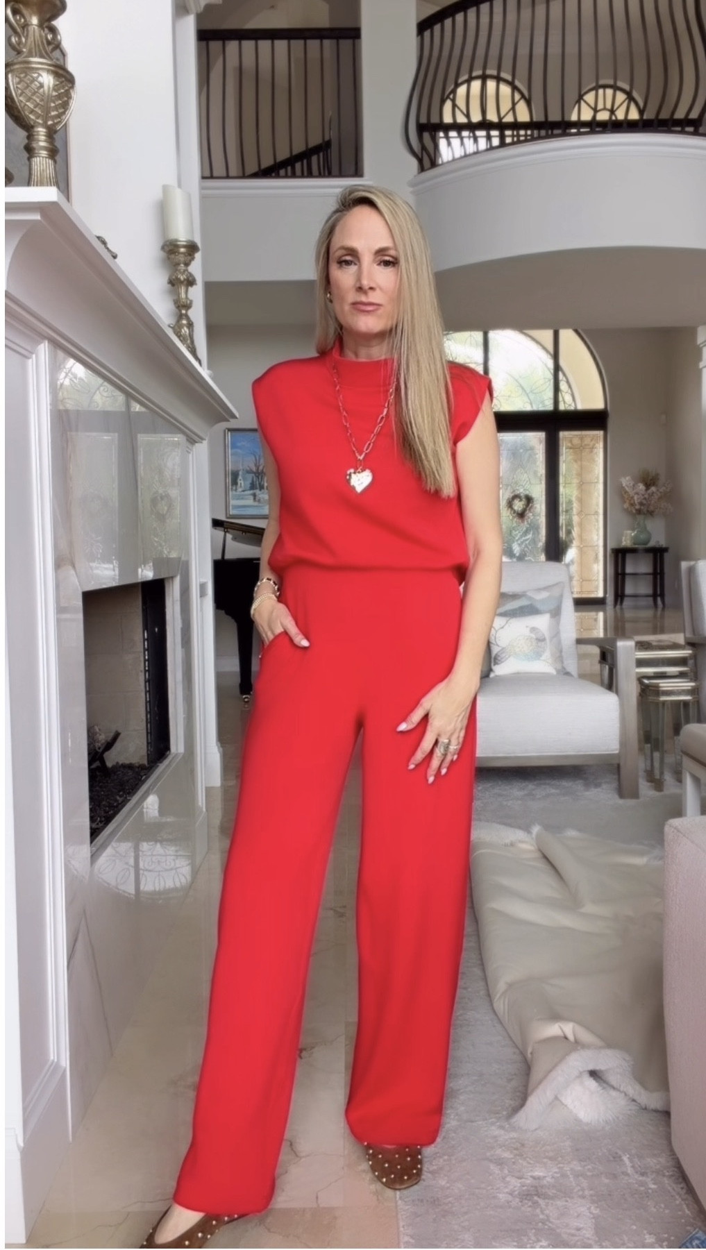 Adoring this red jumpsuit from spanx use code JESSXSPANX for 15% off! ❤️
@Spanx 

#LTKgrwm #LTKOver40 #LTKootd