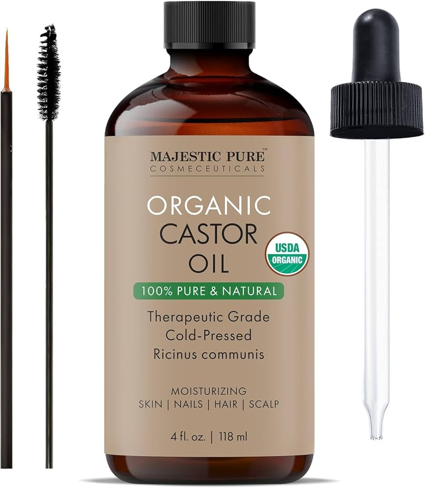 Majestic Pure Castor Oil | USDA Certified Organic |100% Pure & Hexane Free | Cold Pressed | Growt... | Amazon (CA)